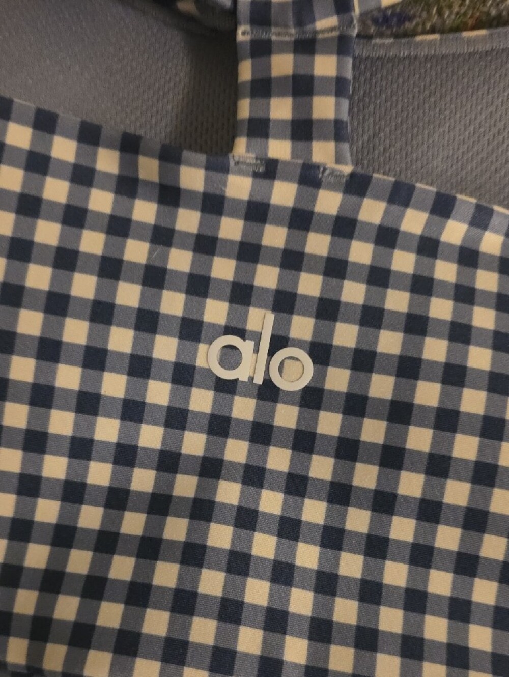 ALO Yoga Blue and White Gingham Set - Picture 6 of 7
